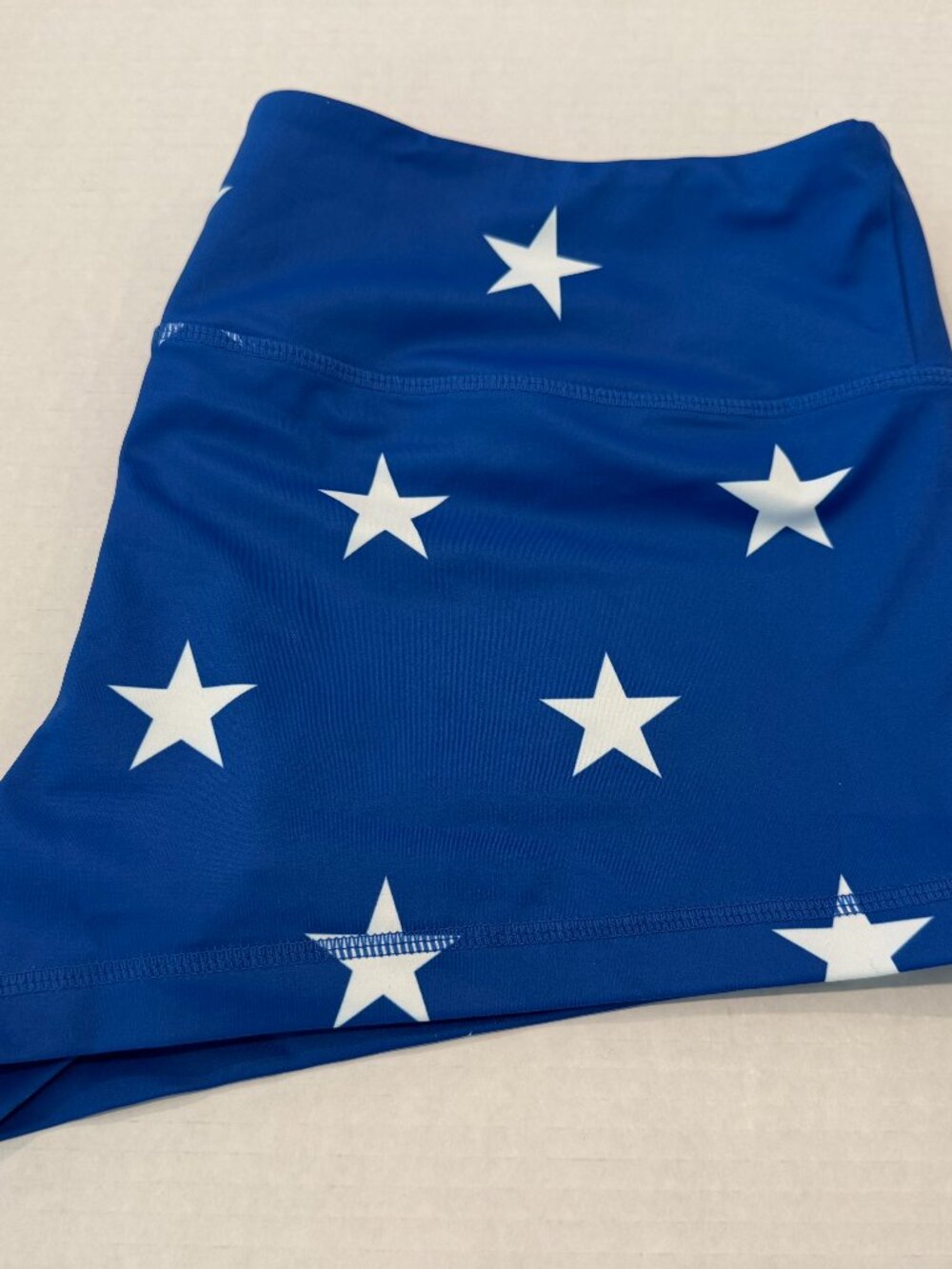 Feed Me Fight Me 2.5” Athletic Shorts – Blue Stars – Large